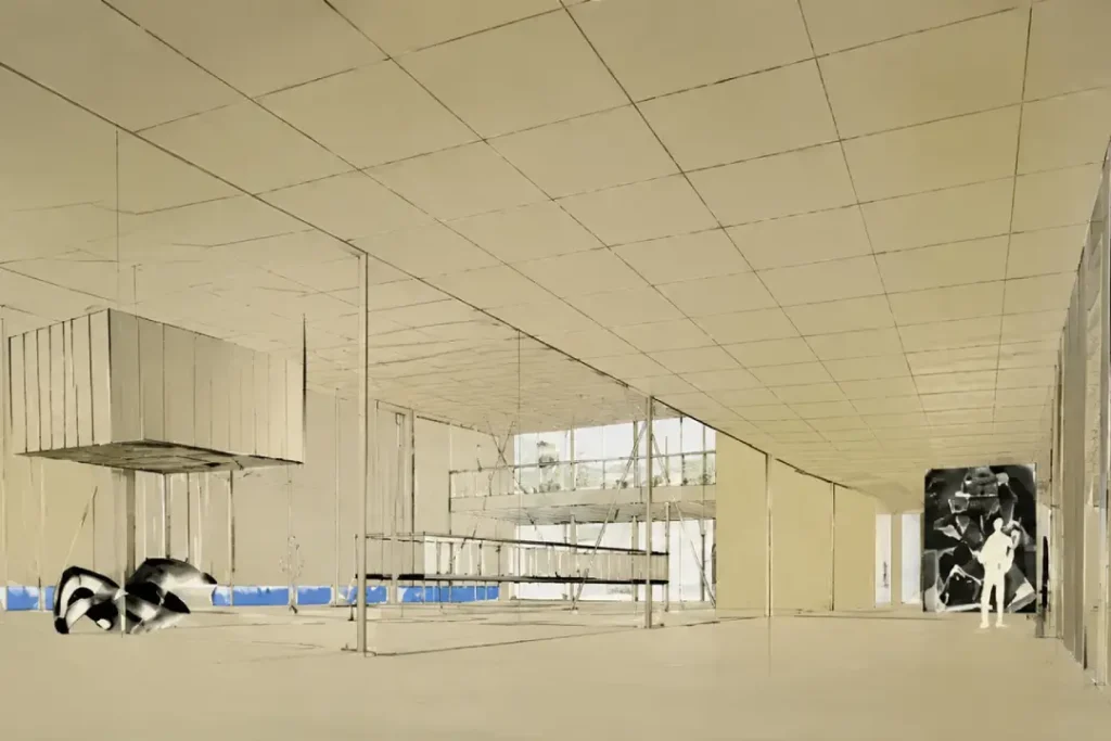 Intérieur moderniste aux lignes géométriques