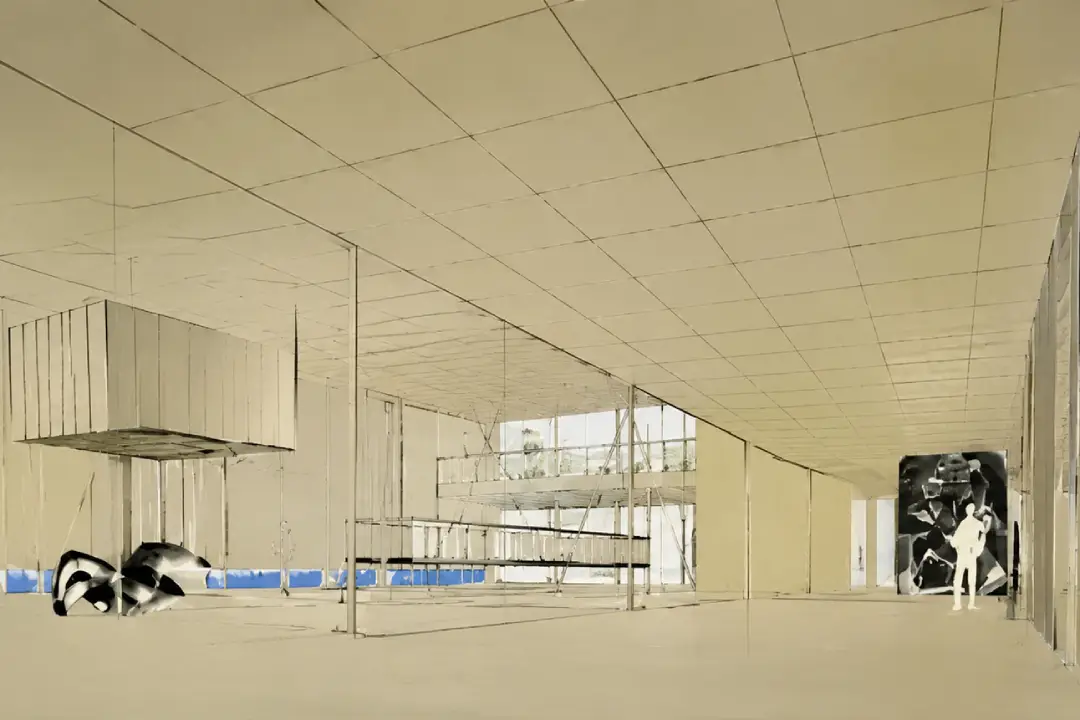 Intérieur moderniste aux lignes géométriques