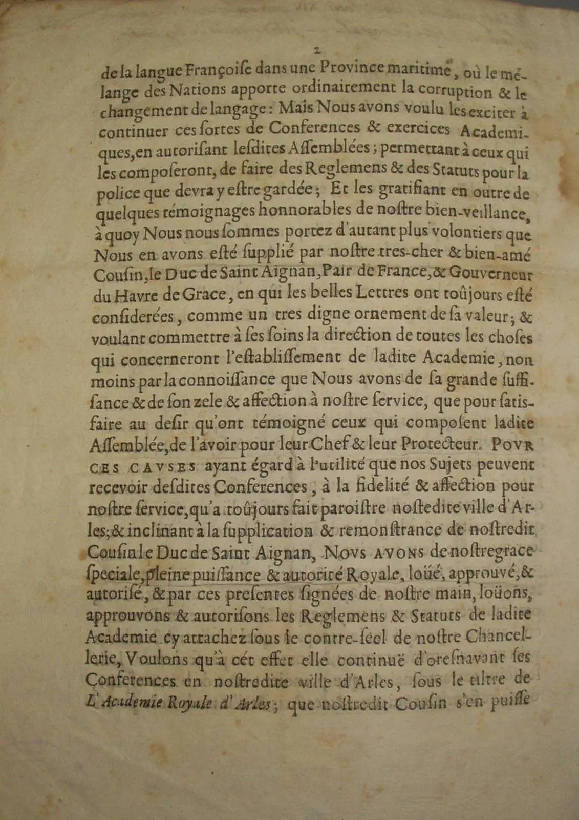 l-deux Lettre patente du Roy page deux